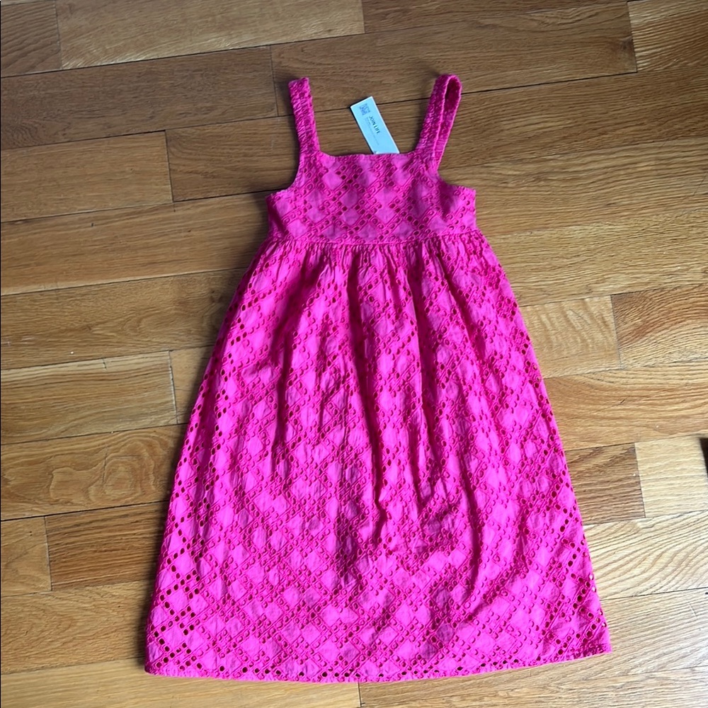 Hot Pink Eyelet Dress